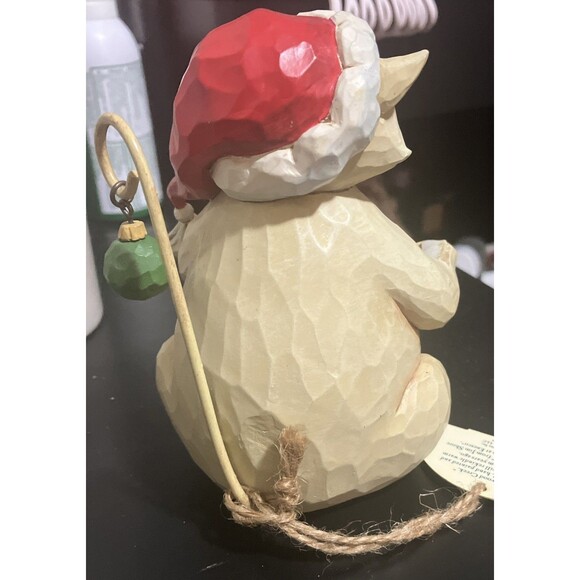 Jim Shore Heartwood Creek Unwrap some snuggles Christmas Cat 4047693 Santa Hat - Picture 7 of 11